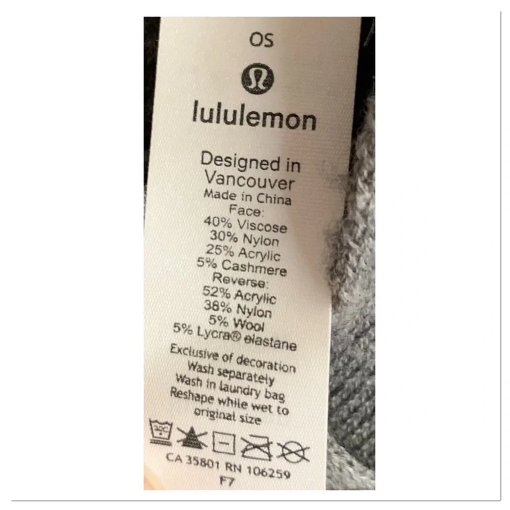 Lululemon All In A Day Hooded Cashmere Blend Poncho Gray One Size
